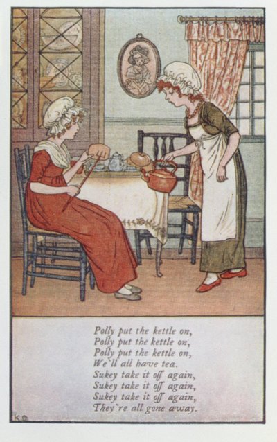 Polly put the kettle on by Kate Greenaway